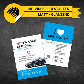 Flyer Mietwagen DIN A6 - Charlie