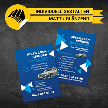 Flyer Mietwagen DIN A6 - Fabian