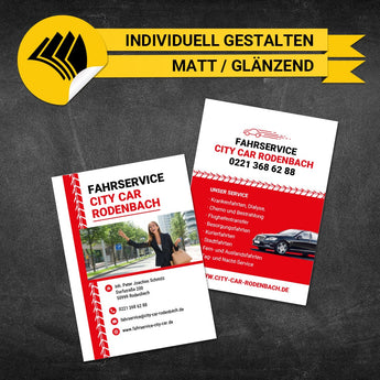 Flyer Mietwagen DIN A6 - Fred