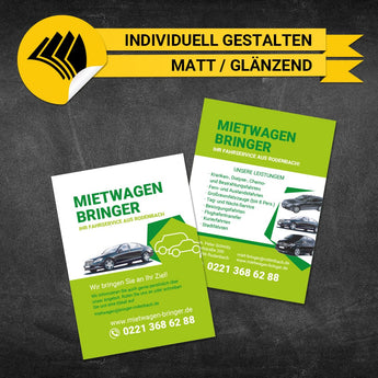 Flyer Mietwagen DIN A6 - Joachim