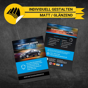 Flyer Mietwagen DIN A6 - Leon