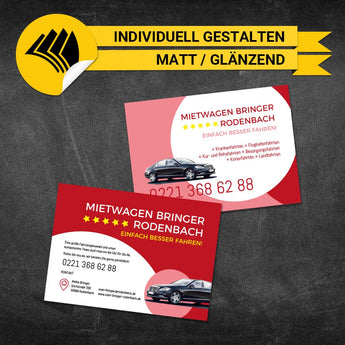 Flyer Mietwagen DIN A6 - Mareike