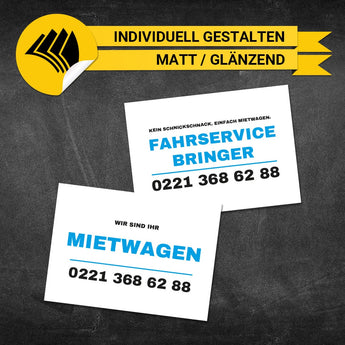 Flyer Mietwagen DIN A6 - Mario