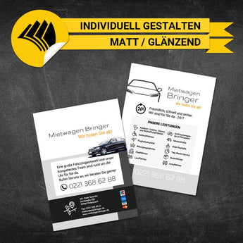 Flyer Mietwagen DIN A6 - Nils