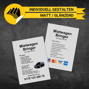 Flyer Mietwagen DIN A6 - Roberta