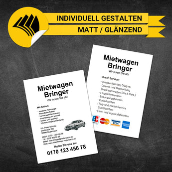 Flyer Mietwagen DIN A6 - Roberto