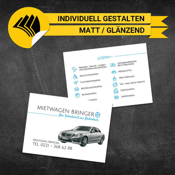 Flyer Mietwagen DIN A6 - Vera