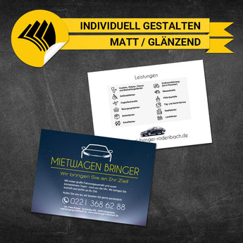 Flyer Mietwagen DIN A6 - Viktor