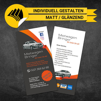 Flyer Mietwagen DIN Lang - Alex
