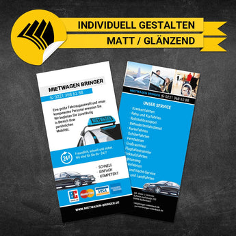 Flyer Mietwagen DIN Lang - Anton