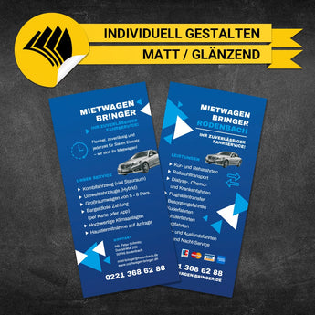 Flyer Mietwagen DIN Lang - Fabian