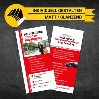 Flyer Mietwagen DIN Lang - Fred