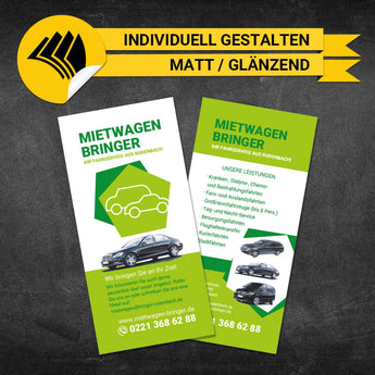Flyer Mietwagen DIN Lang - Joachim