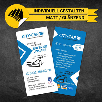 Flyer Mietwagen DIN Lang - Jonas