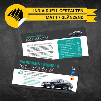 Flyer Mietwagen DIN Lang - Leonardo