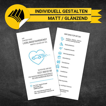 Flyer Mietwagen DIN Lang - Lotti