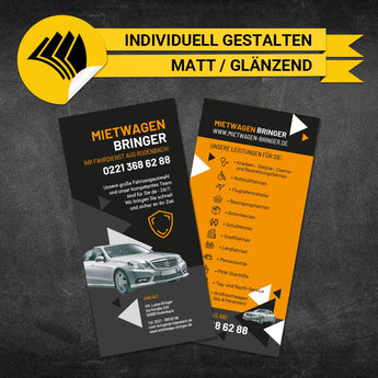 Flyer Mietwagen DIN Lang - Lukas