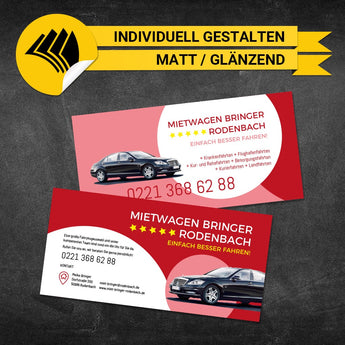 Flyer Mietwagen DIN Lang - Mareike