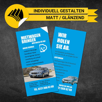 Flyer Mietwagen DIN Lang - Marius