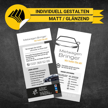 Flyer Mietwagen DIN Lang - Nils