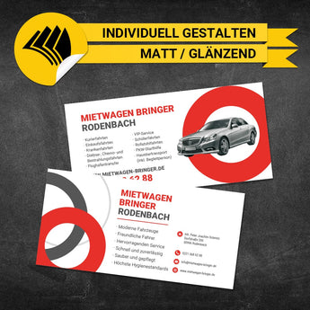 Flyer Mietwagen DIN Lang - Oskar