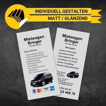 Flyer Mietwagen DIN Lang - Roberta