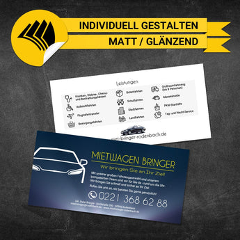 Flyer Mietwagen DIN Lang - Viktor