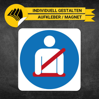 Hinweisschild Anschnallen