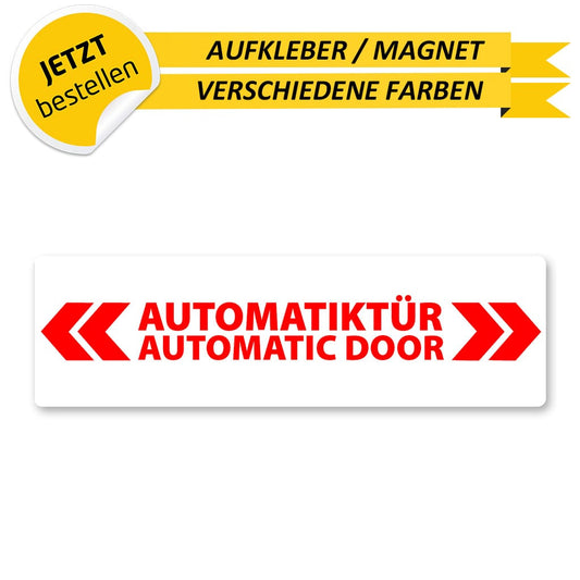Hinweisschild - Automatiktür (rot)
