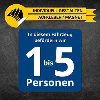 Hinweisschild Großraummietwagen