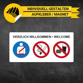 Hinweisschild - Verbote (Weiß)