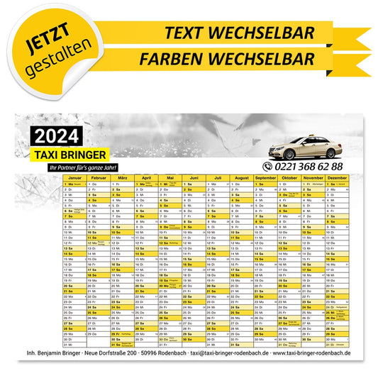 Jahreskalender Taxi - Fin