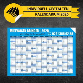 Jahresplaner Mietwagen - Marius 2025