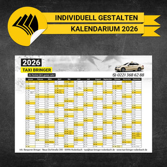 Jahresplaner Taxi - Fin 2025