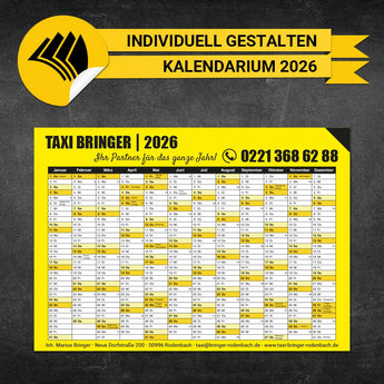 Jahresplaner Taxi - Marius 2025