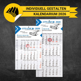 Monatskalender Mietwagen - Jonas