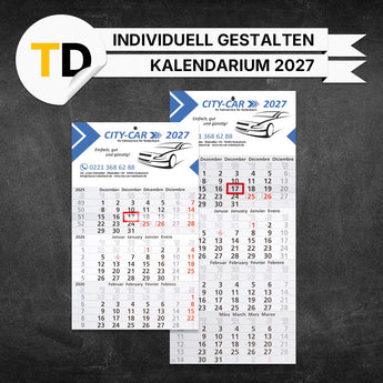 Monatskalender Mietwagen - Jonas