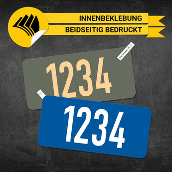 Mietwagen Ordnungsnummer - Innenbeklebung