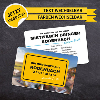 Plastikkarten Mietwagen - Bernd