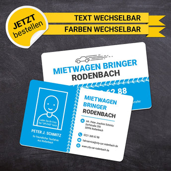Plastikkarten Mietwagen - Frederick