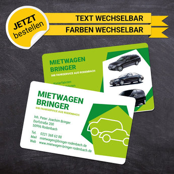 Plastikkarten Mietwagen - Joachim
