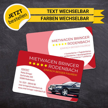 Plastikkarten Mietwagen - Mareike