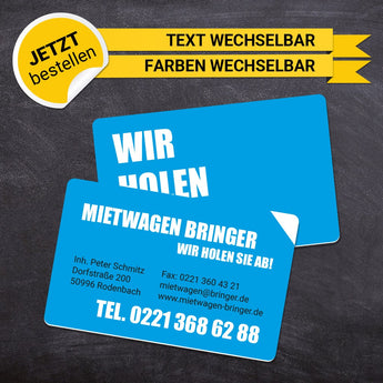 Plastikkarten Mietwagen - Marius