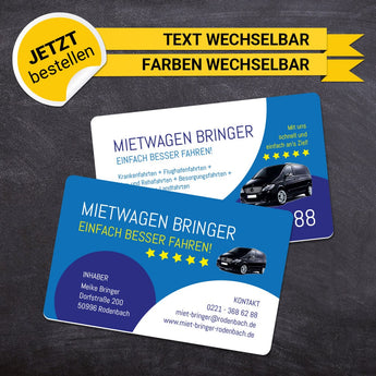 Plastikkarten Mietwagen - Meike