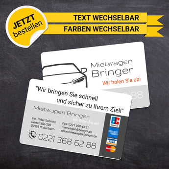 Plastikkarten Mietwagen - Nils