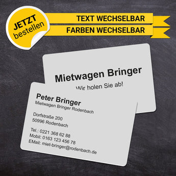 Plastikkarten Mietwagen - Roberta