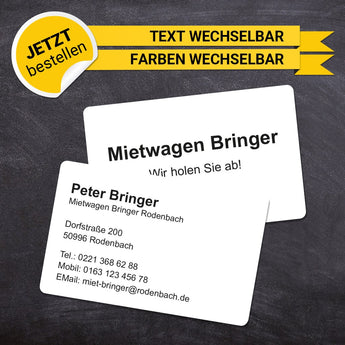 Plastikkarten Mietwagen - Roberto