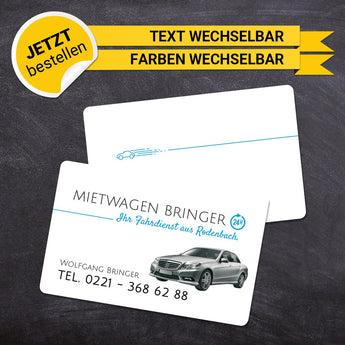 Plastikkarten Mietwagen - Vera