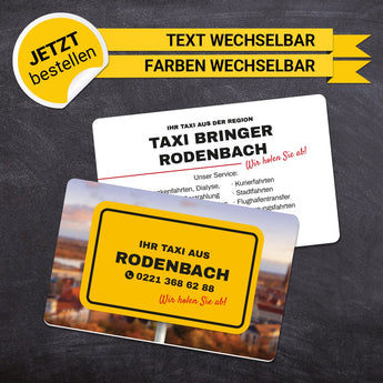 Plastikkarten Taxi - Bernd