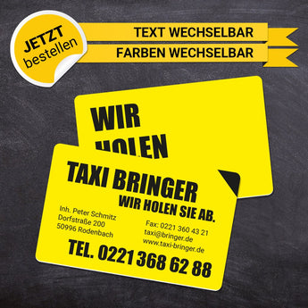 Plastikkarten Taxi - Marius